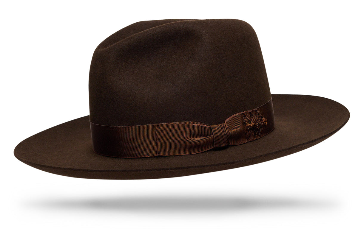 【未使用近】定価19,250円 BOXED HAT 7cm brimgrosgr Jager Wide Brim Chocolate - Worth & Worth - Hat Maker - Custom Hats