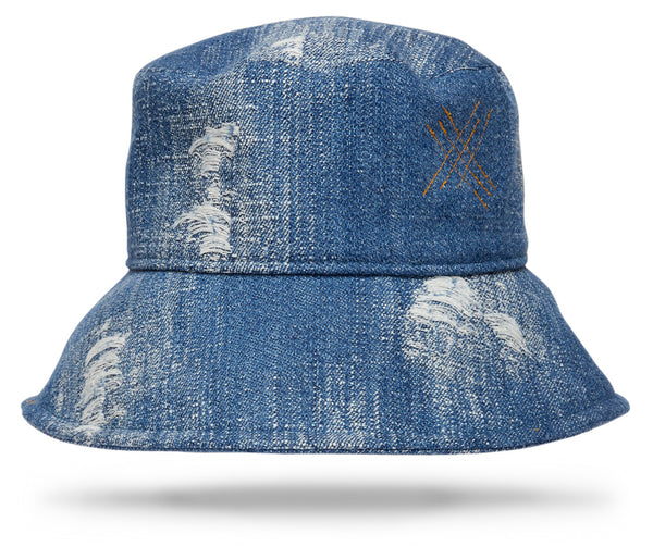 Upcycled Denim Bucket Hat - Worth & Worth - Hat Maker - Custom
