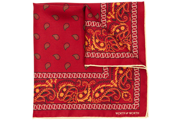 >Bandana Silk Pocket Square