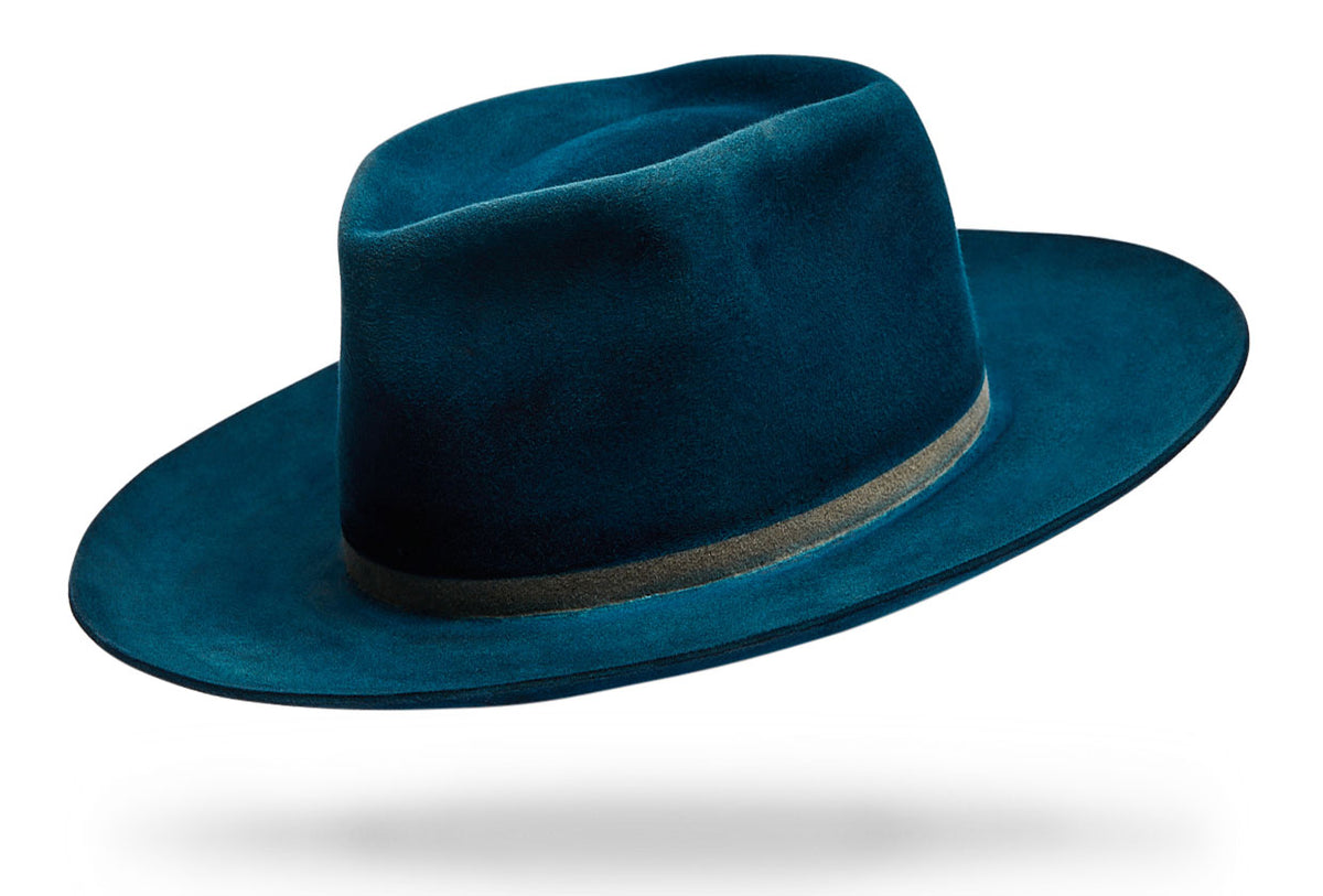 Cinque Terre Blue Ash - Worth & Worth - Hat Maker - Custom Hats - NYC