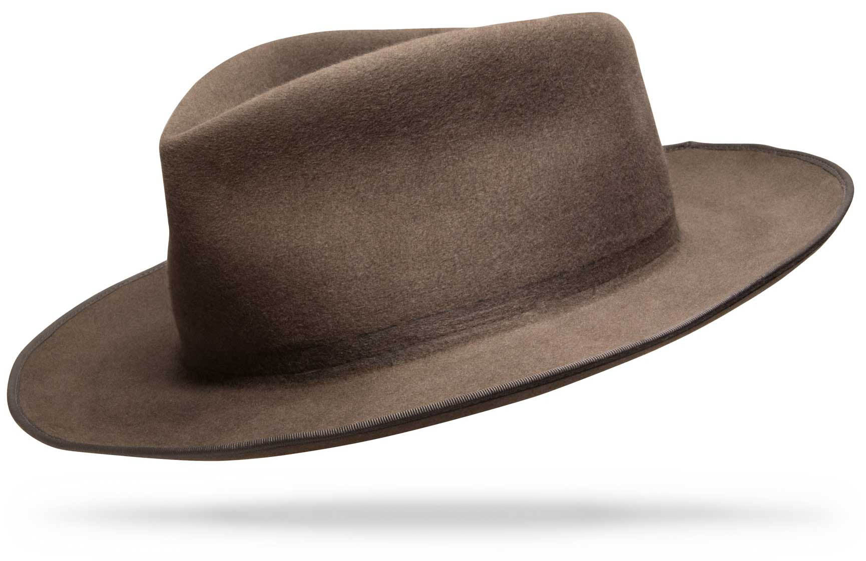 Design
The iconic Chief Hopper's Hat was created for David Harbour's character in Stranger Things. Abruptly emerging from the proverbial Upside Down, Stranger Things has taken its place as a pop culture phenomenon, bringing the Hopper right along with it. This hat will be custom made for you. 
Material
100% Western Beaver Fur Felt Hat sustainably acquired and Weather Refined
Specifications
With its 3 1/2 Teardrop Crown, 2 3/4 brim, and hand-dyed invisible band, this 100% Beaver Felt Weather Refined Hat is a real Workhorse! Handmade in our atelier in NYC.Please allow 6-8 weeks to custom make this special piece.